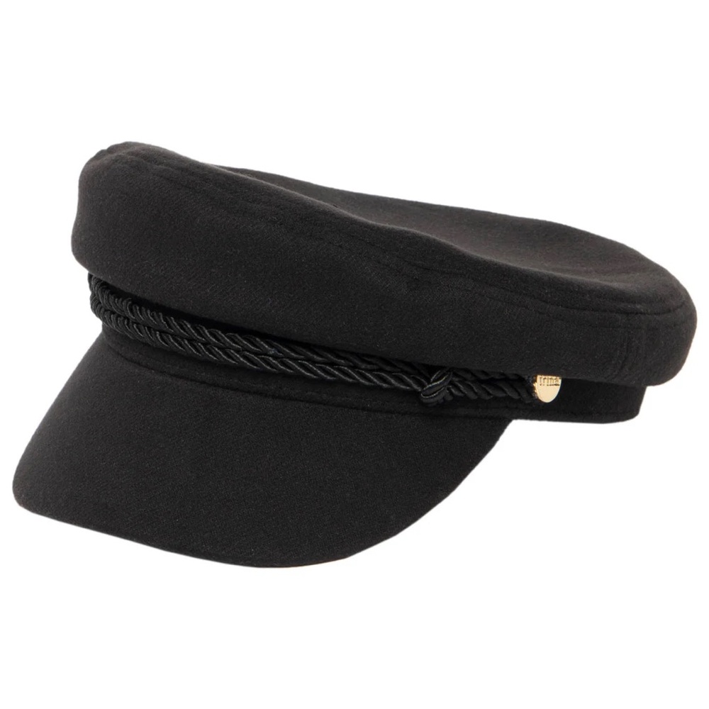 Trina Turk Black‎ Brim Classic Baker Cap